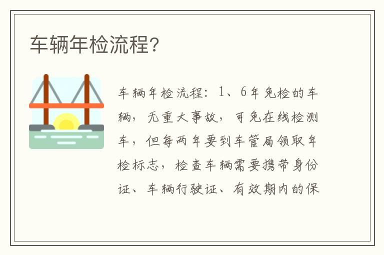 车辆年检流程?