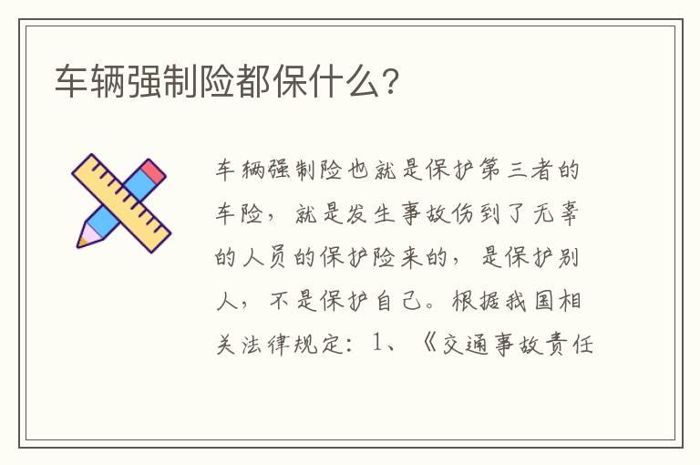 车辆强制险都保什么?
