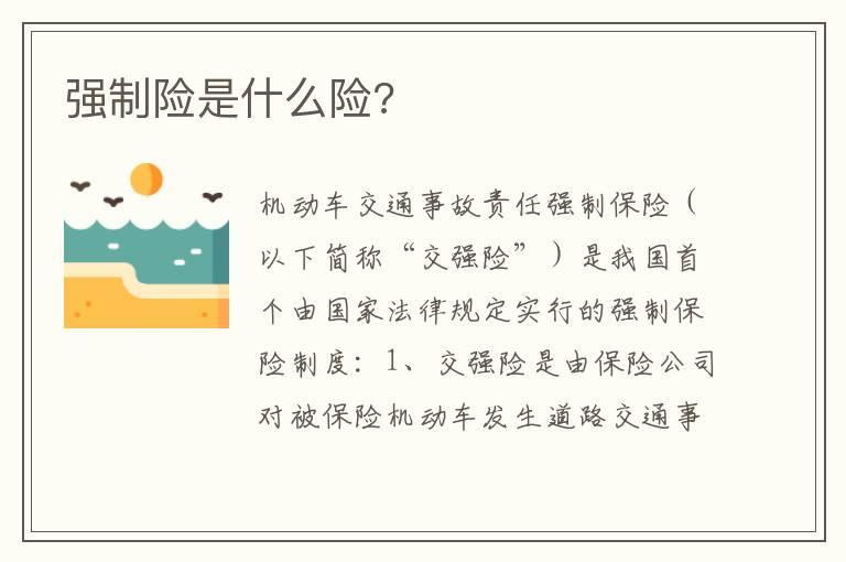 强制险是什么险?