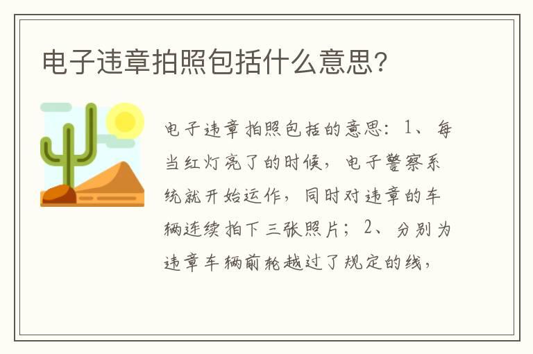 电子违章拍照包括什么意思?