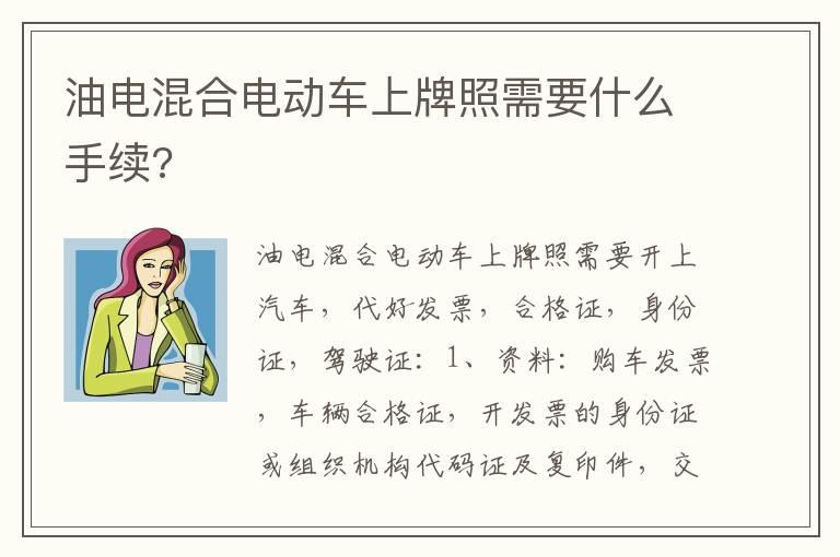 油电混合电动车上牌照需要什么手续?