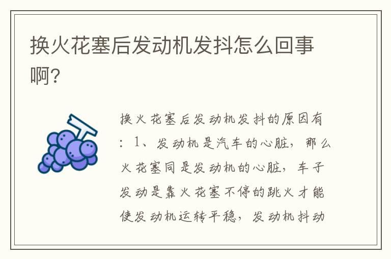 换火花塞后发动机发抖怎么回事啊?