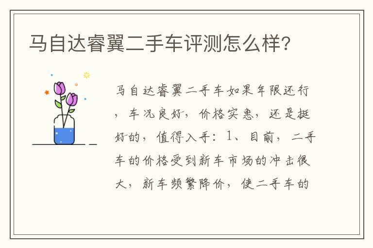 马自达睿翼二手车评测怎么样?