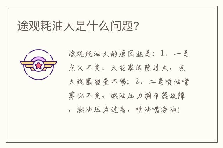 途观耗油大是什么问题?