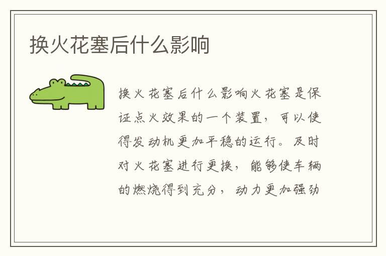 换火花塞后什么影响