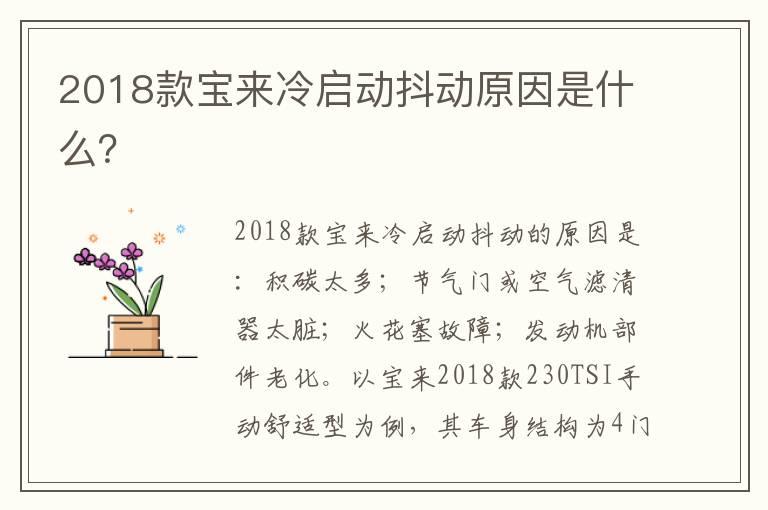 2018款宝来冷启动抖动原因是什么？
