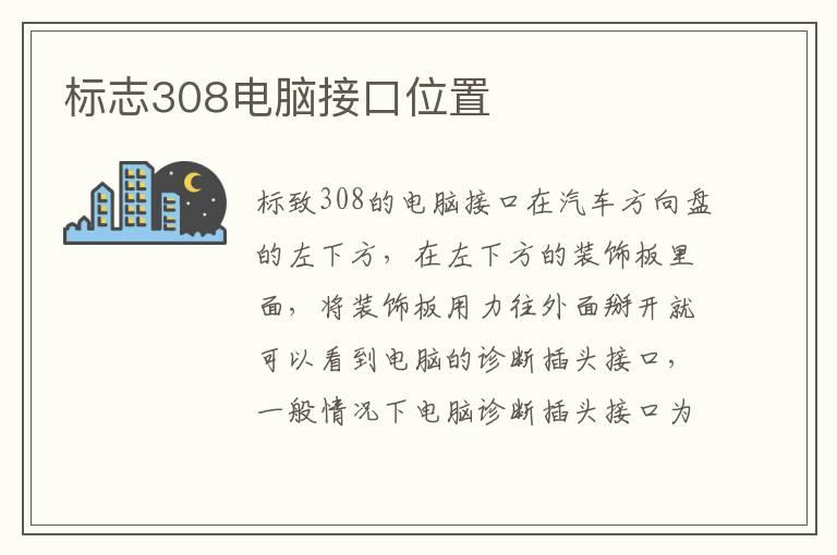 标志308电脑接口位置