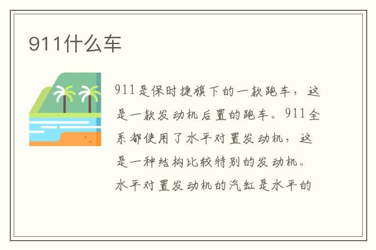 911什么车