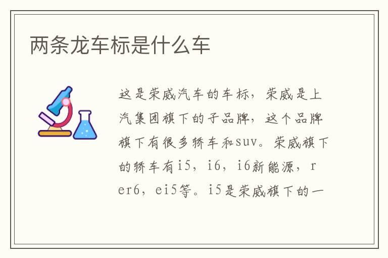 两条龙车标是什么车