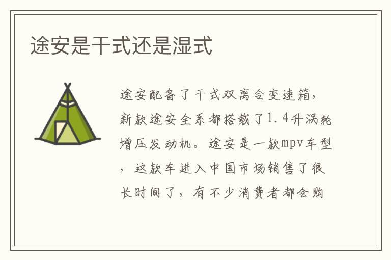 途安是干式还是湿式