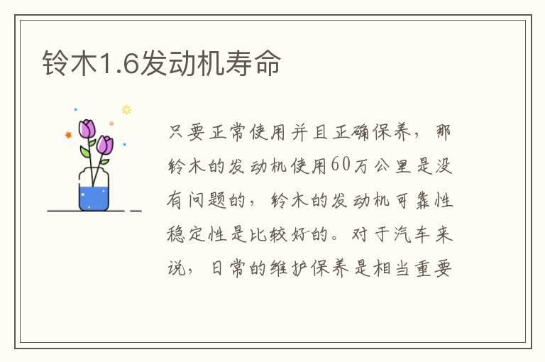 铃木1.6发动机寿命