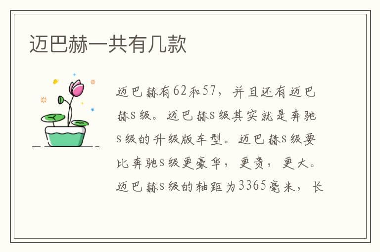 迈巴赫一共有几款
