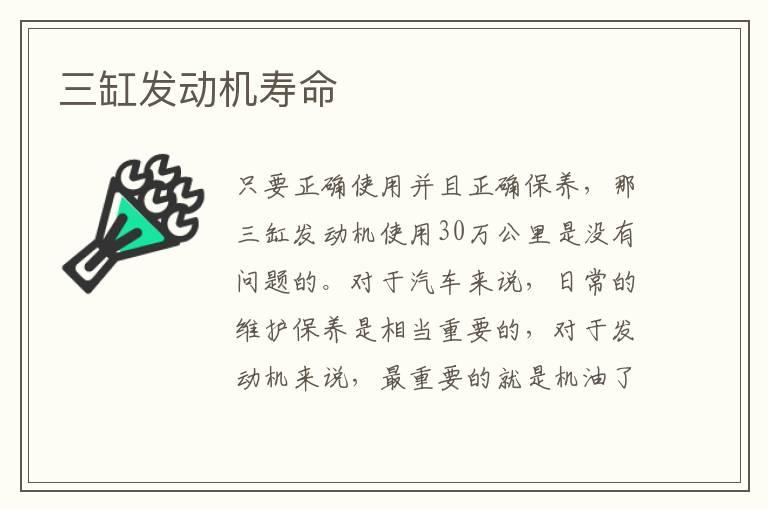 三缸发动机寿命