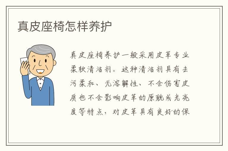 真皮座椅怎样养护