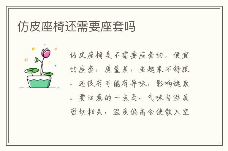 仿皮座椅还需要座套吗