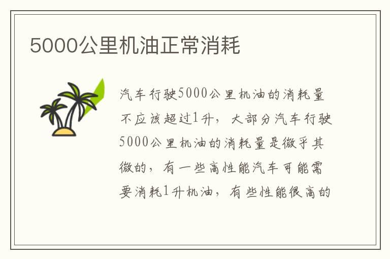 5000公里机油正常消耗